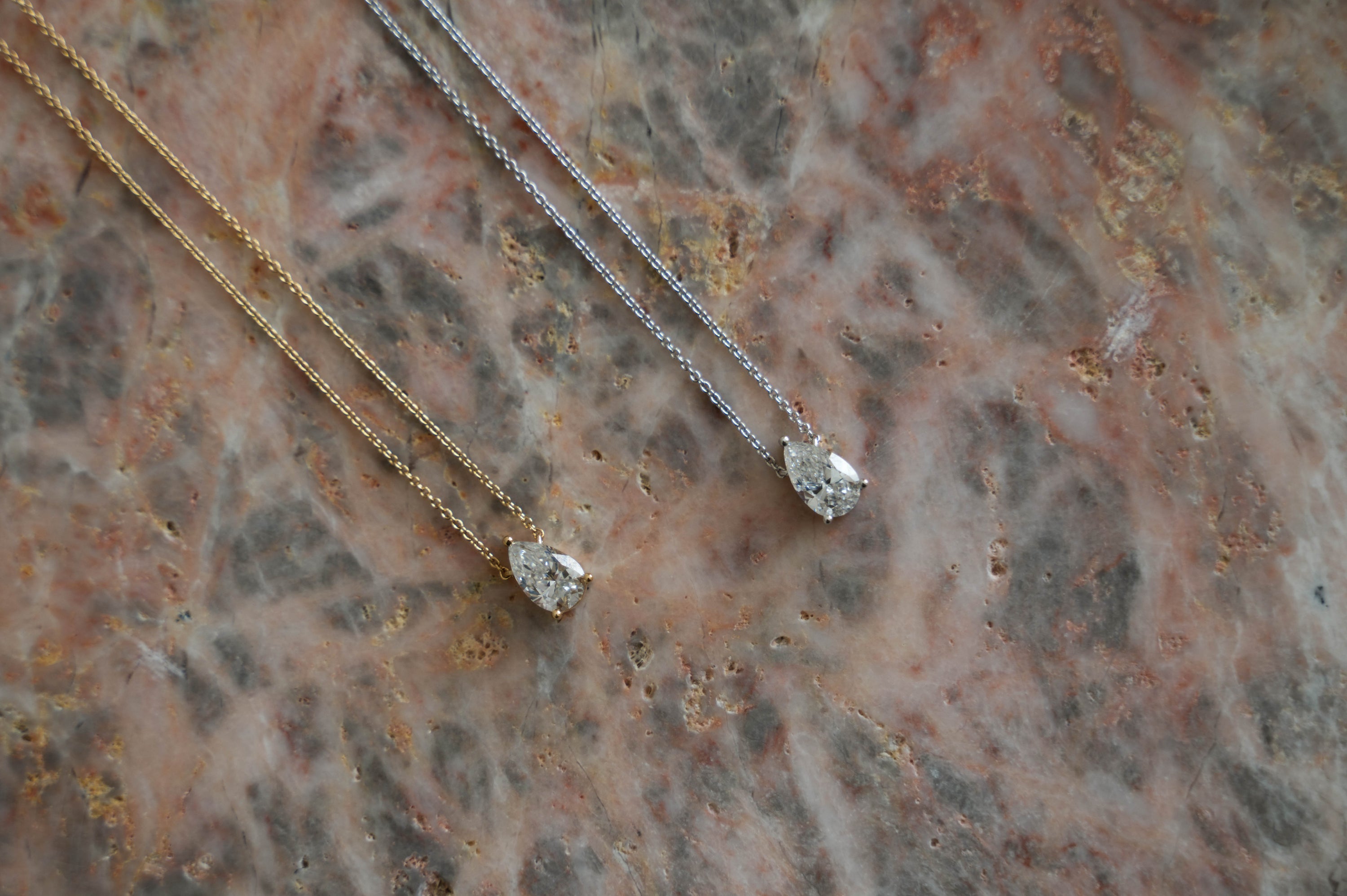 Pear Solitaire Pendant