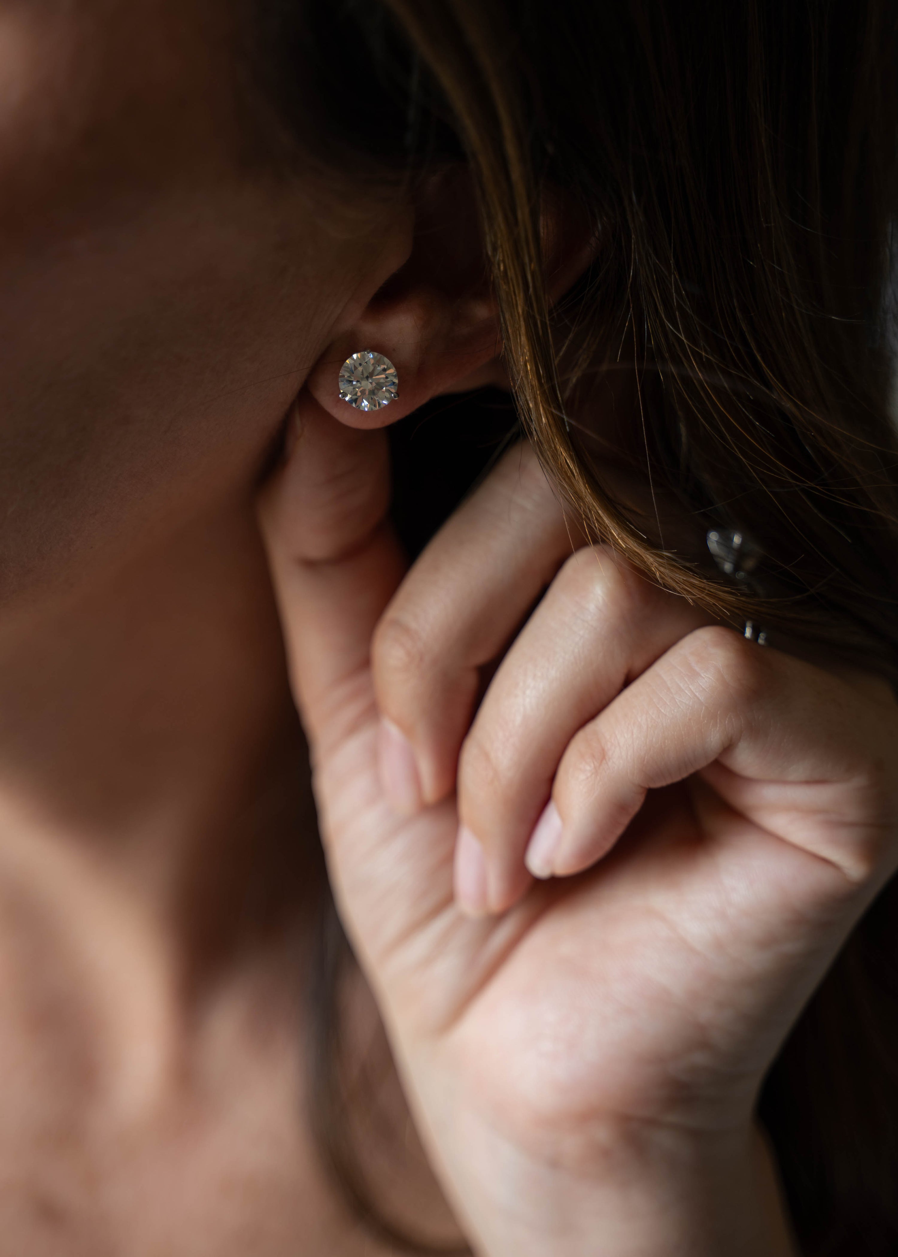 Aretes Diamante Redondo