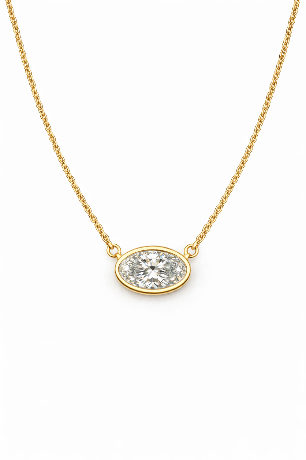 Oval Bezel Pendant 4 cts