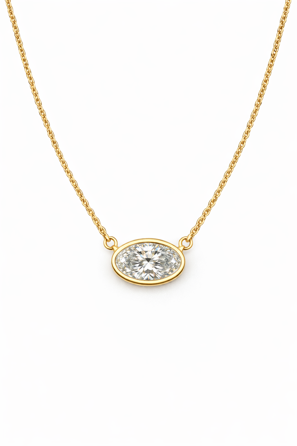 Oval Bezel Pendant 4 cts