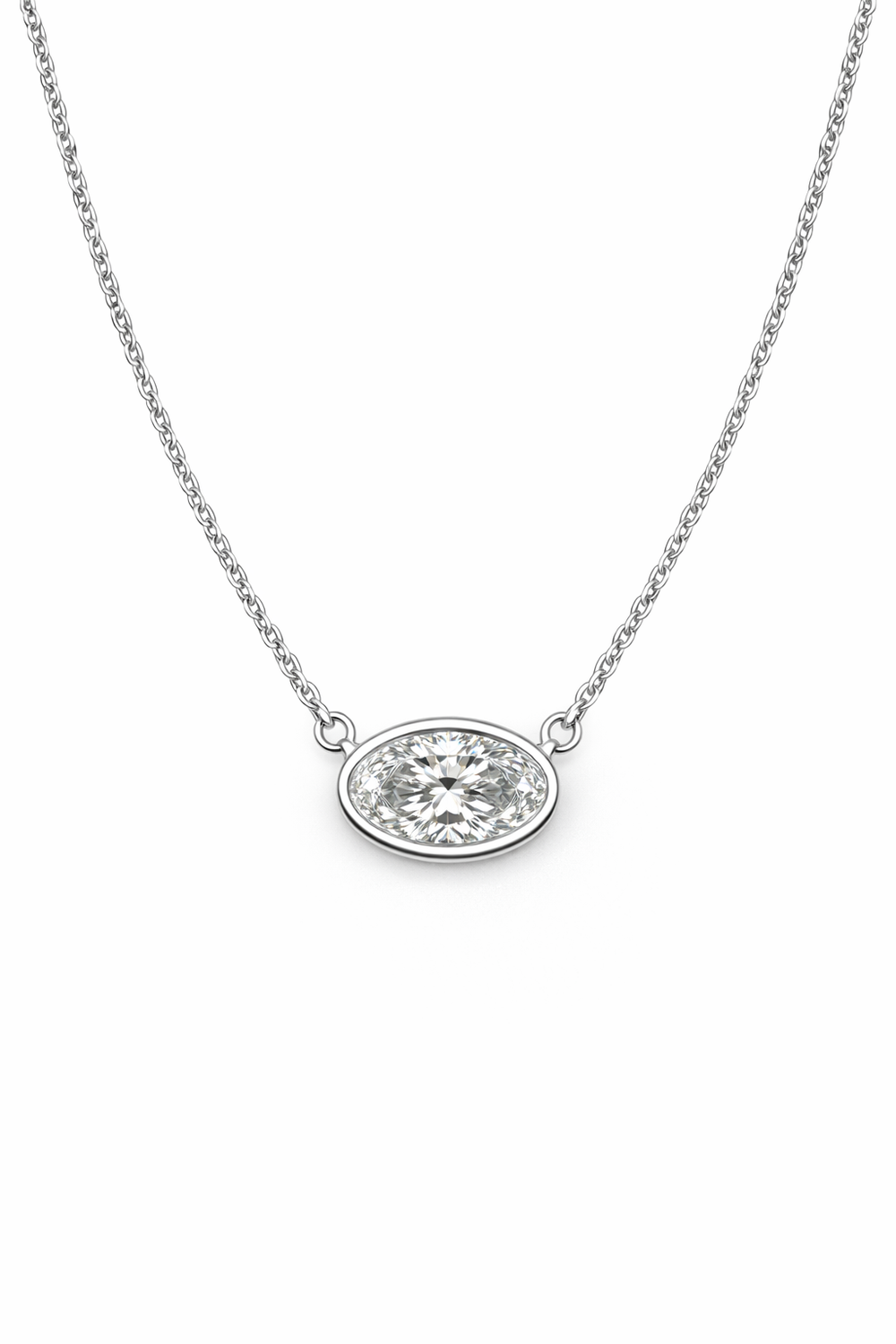 Oval Bezel Pendant 2 cts