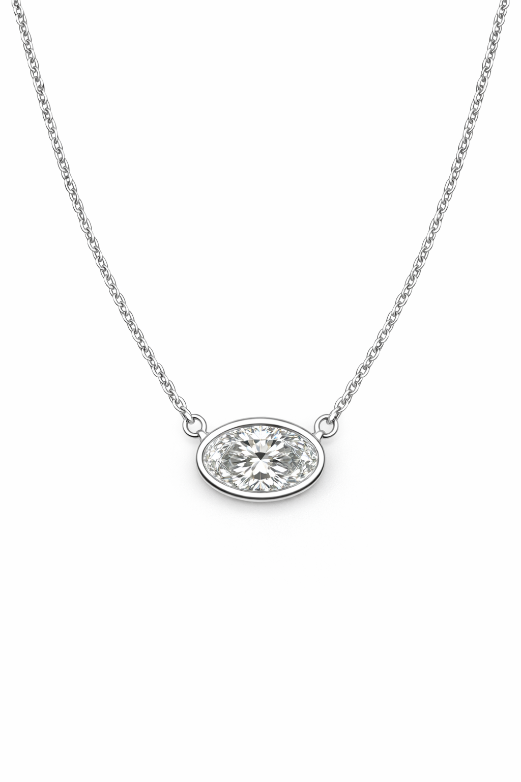 Oval Bezel Pendant 4 cts