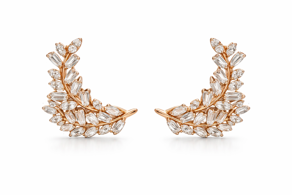 Aretes Hojas Ascendentes