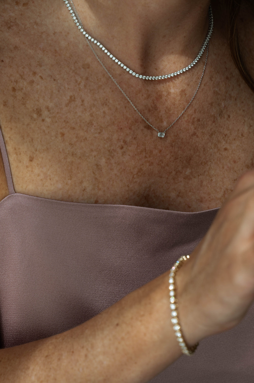 Collar Tennis 3 prong 7.5 cts