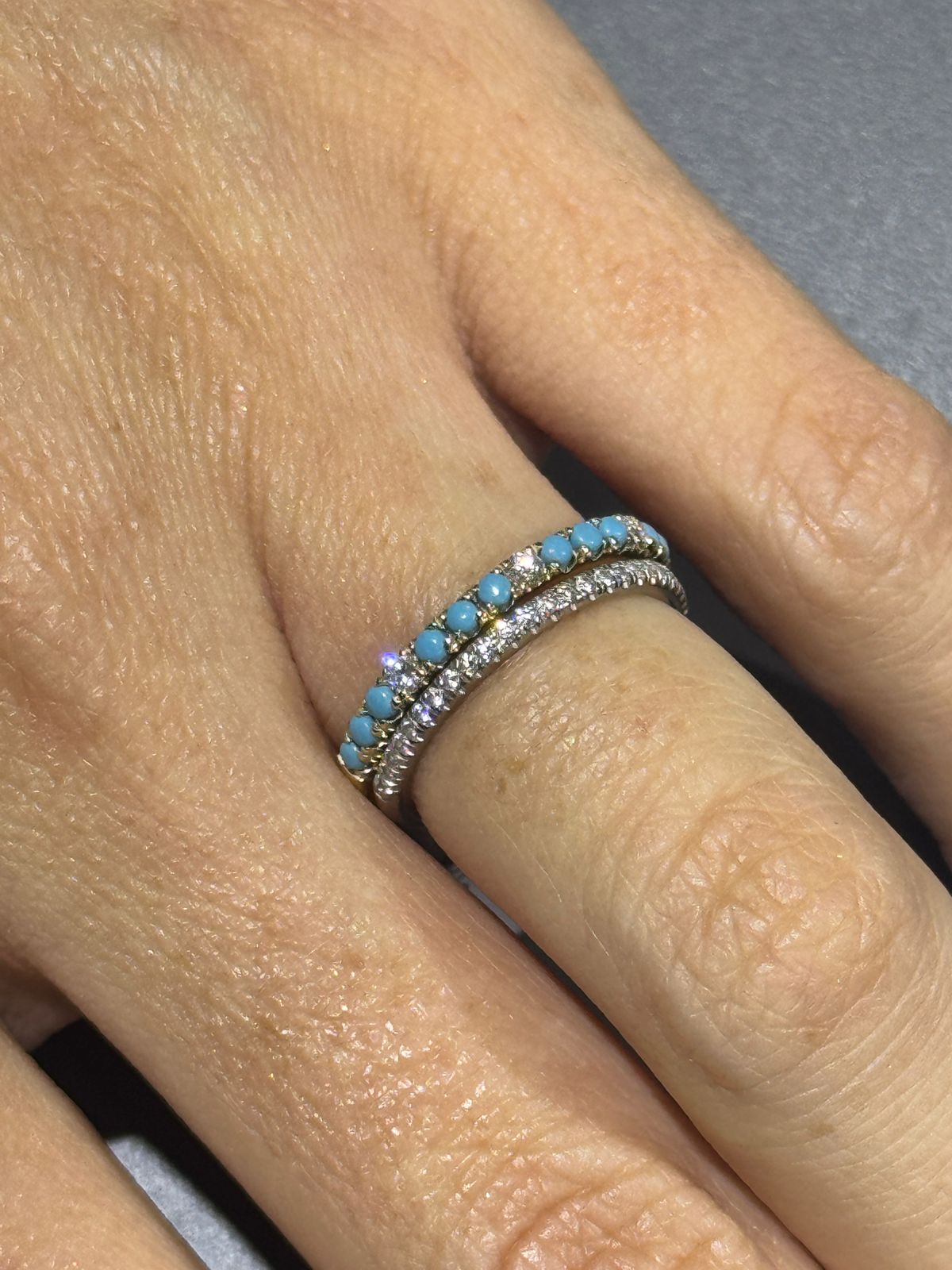 Anillo Turquesa & Diamondiamantes
