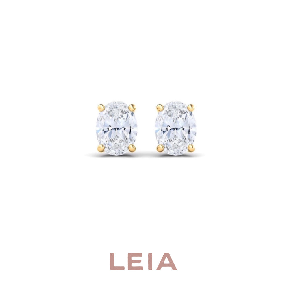 Aretes Diamante Ovalado