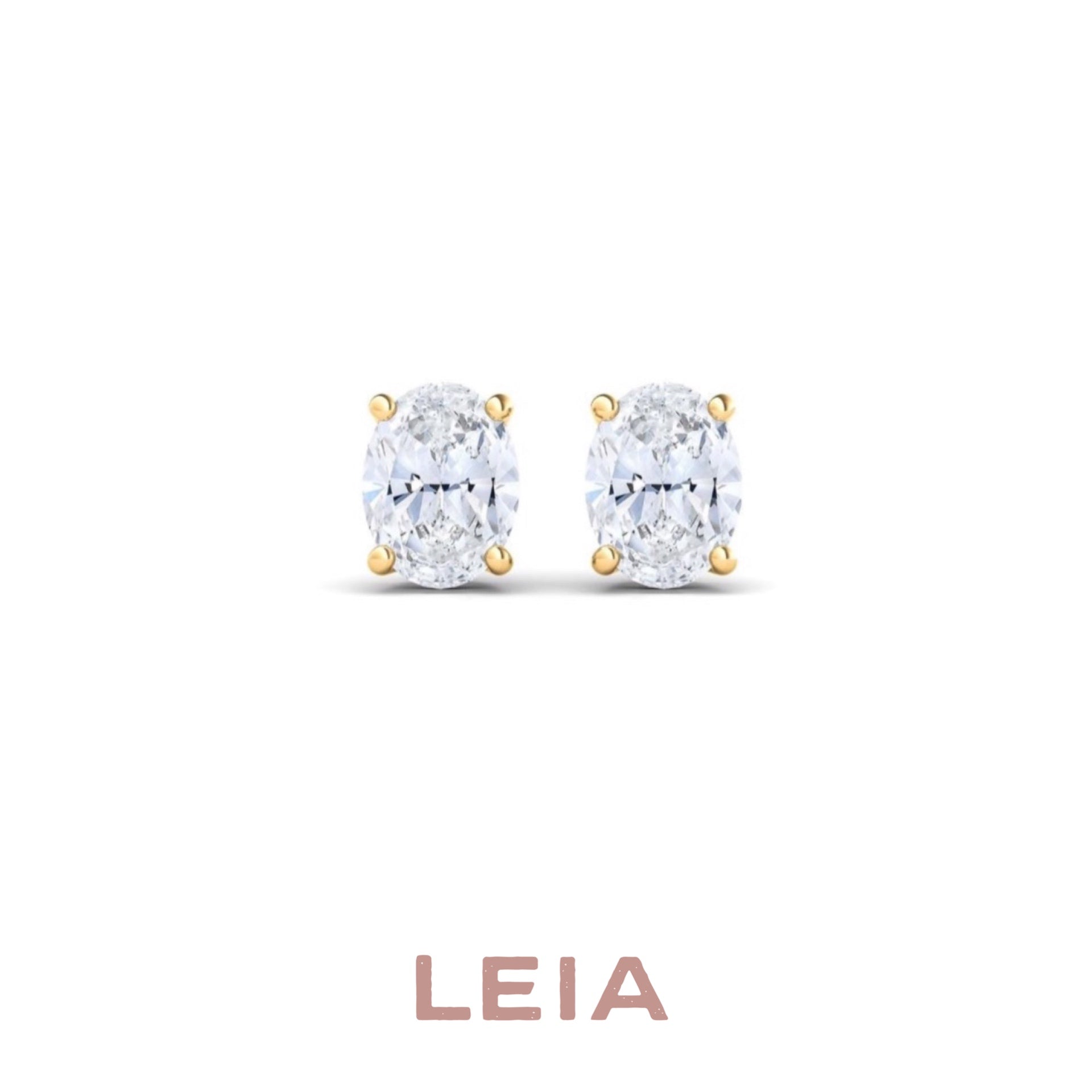 Aretes Diamante Ovalado